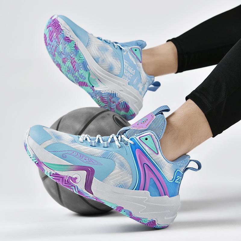 Mandarin duck basketball shoes men's and women's actual boots mesh cement floor indoor and outdoor student youth training sports shoes