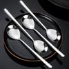 Shihua 316L Stainless Steel Soup Spoons, Extra Large Thick Serving Spoons, Rice Spoons, Soup Spoons, Tablespoons, 4-Piece Set