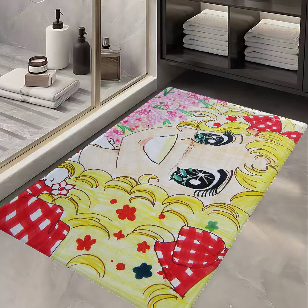 Cartoon Women's Candy Candy Bathroom Mat Anti-slip Absorb Water Long Strip Cushion Bedroon Mat Welcome Doormat