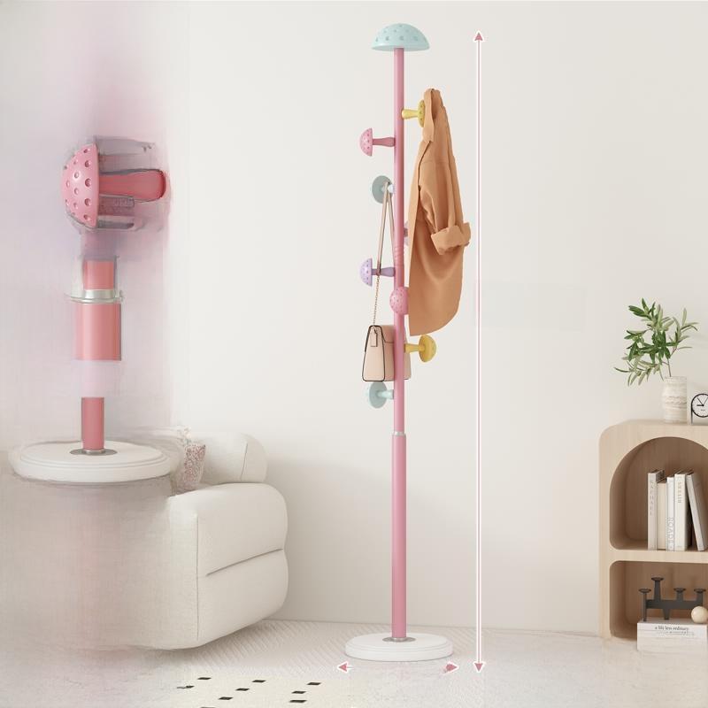 Creative Floor-Mounted Luxury Renting Living Room Mushroom Shaped Clothes Hanger Multi-Purpose Durable Wooden Hanger