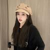 Korean Cloud Berets Fashion Pleated Octagonal Cap Vintage Solid Color Peaked Caps Spring And Autumn Beret Windproof Hat
