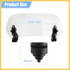 28.5cm Motorcycle Windshield Motorcycle Wind Deflector Clear Lens Adjustable Clip Windshield Extension Universal Fit for Most Motorcycle Scooter Auto