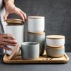 Ceramic Storage Tank Coffee Storage Jar Kitchen Tank Grain Moisture-proof Ank Large-capacity Sealed Jar