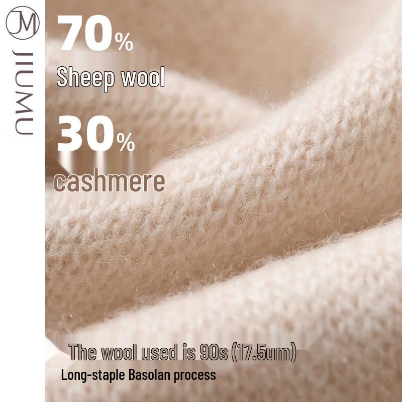 JIUMU Embroidered Knitted Wool Scarf