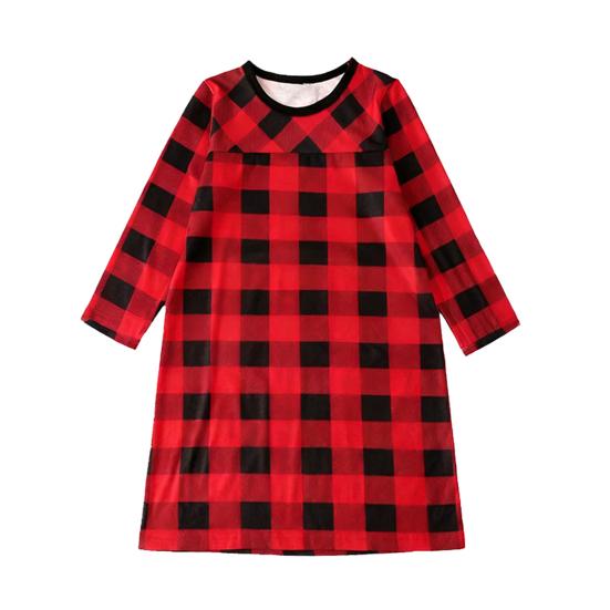 2ks/Sada Rodinný Vánoční Pyžamový Set Klopa Potisk Top Kárované Kalhoty Dospělí Děti Ladící Noční Prádlo Šetrné k Pokožce Prodyšné Domácí Oblečení