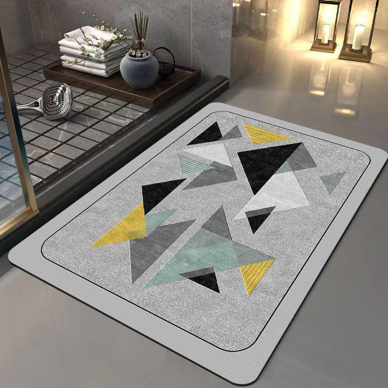Luxury Quick-Dry Diatomaceous Earth Bath Mat - Non-Slip, Stain-Resistant, Absorbent Floor Mat for Bathroom & Entrance