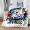 Soccer Fun Bluey Customize Text Blanket Gift Personalized Blanket Ultra-Soft Great for Living Room Bed Livingroom Nap Ideal for All Seasons