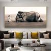 Unframed Canvas Poster, Modern Art, Animal Elephant Wall Art, Ideal Gift For Bedroom Living Room Corridor, Wall Art, Wall De