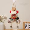 Christmas Hanging Decoration 3D Santa Snowman Elk Bear Door Knob Hanger Holiday Wall Art Sign for Living Room Bedroom Indoor Decor