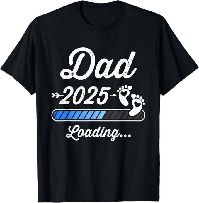 Dad 2025 loading bar for new baby shower Unisex T-Shirt Unisex T-Shirt L