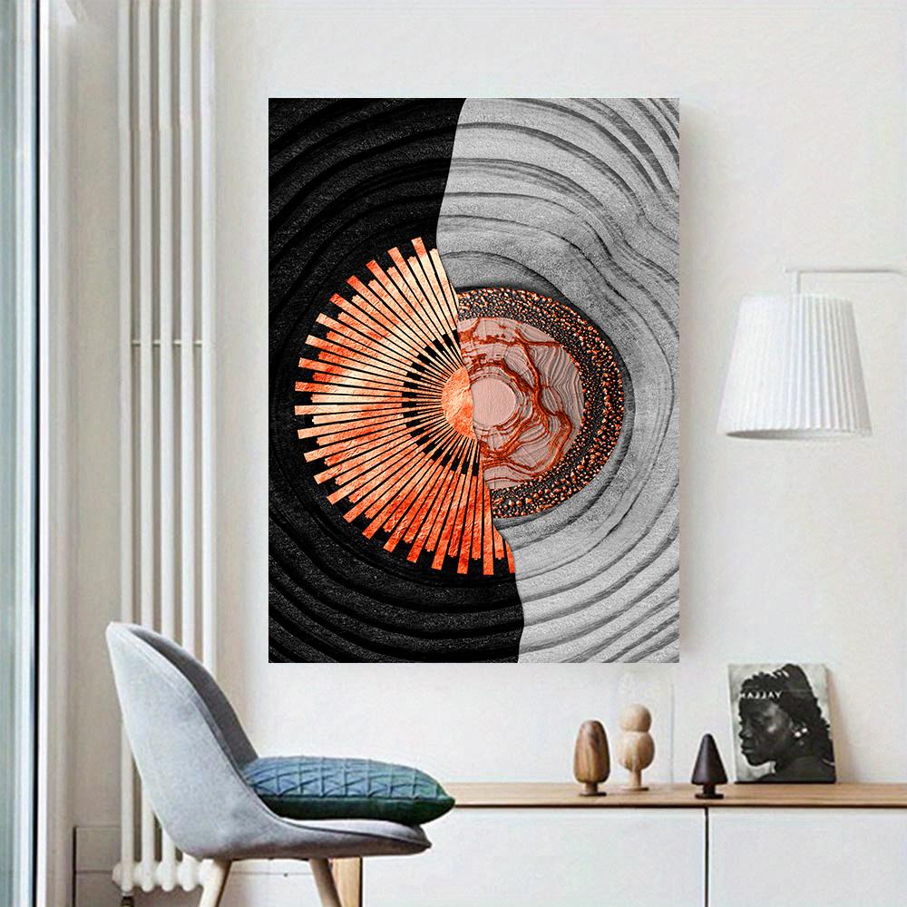 Abstract Golden Black Wood Texture Canvas Painting Posters and Prints Modern Nordic Wall Art Pictures for Living Room Home Decor