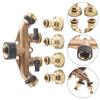 1set Splitter Connector 3/4 Inch 4-way For Garden Hoses