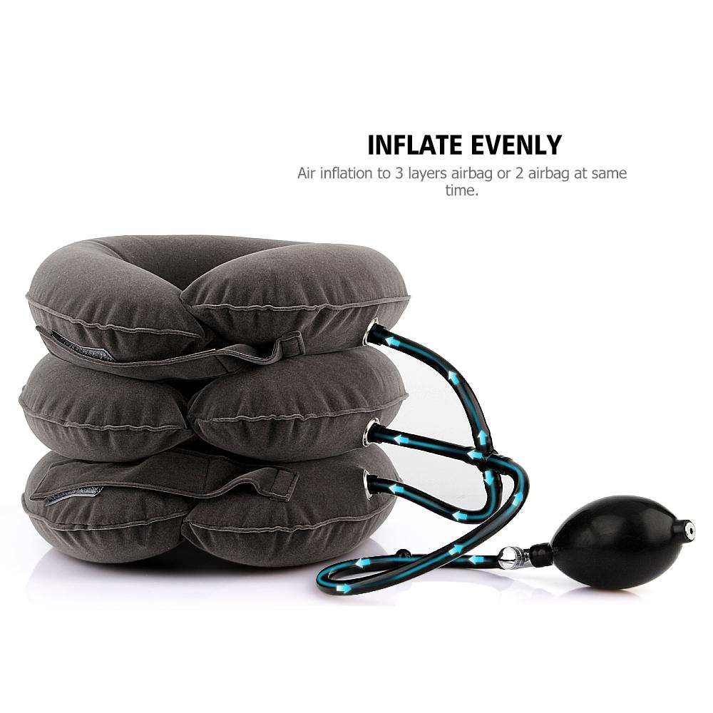Durable And Safe Inflatable Neck Tractor Relaxation Pillow Travel Soft Cervical Vertebra Traction Neck Relief Posture Correction Stretching Brace