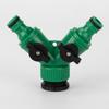 Three-Way Y-Type Copper Washing Machine Faucet Splitter with Double Nipple Connector for Watering, 1-to-2, 4/6 Capacity