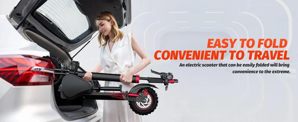 New E-Scooter J11 Max Folding Electric Scooter 1200W Motor 48V18AH 10-inch Tires Adult Travel  with Seat 30-40 Miles Electric Scooter