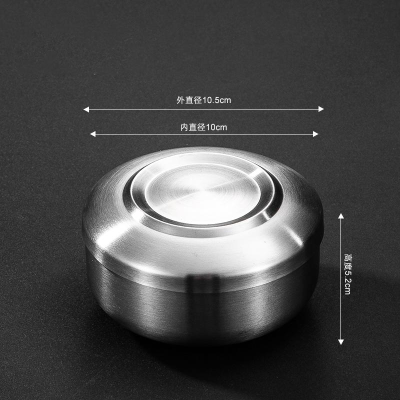 

Korean Kimchi Bowl 304 Stainless Steel Double Layer Rice Bowl With Lid Home Ramen Soup Bowl Children s Anti-Scalding Rice Bowls чёрный