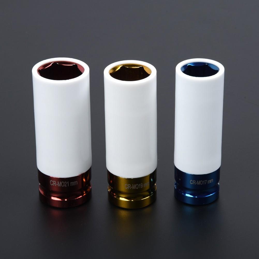 17/19/21mm Colorful Sleeve Tire Protection Sleeve Deep Impact Nut Sockets