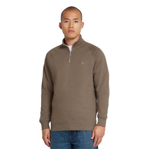 Farah Mens Jim Quarter Zip Sweatshirt