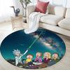 Rick and Morty2 Round Area Rug,Carpet Rug for Living Room Bedroom Sofa Playroom Decor,Non-slip Floor Mat