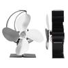 Wood Stove Fan 4 Blades Fireplace Fan Heat Powered Fast Warm Circulation Moon Star Pattern Termal