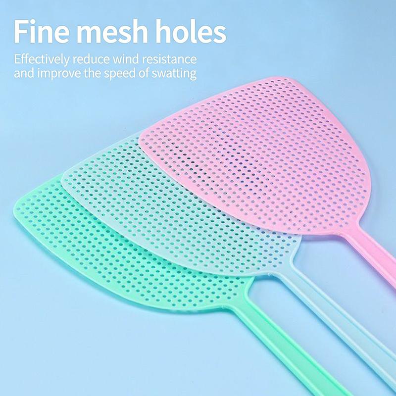 Large Long Plastic Fly Swatter Heavy Duty Hand Operated Bug Insect Killer Flexible Thick Handle For Kitchen Living Room