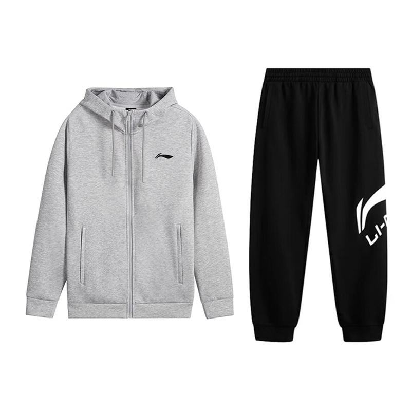 Li Ning Casual Sportswear Unisex Coin Gray+Black AWDVP47-1+AKLUA71-1
