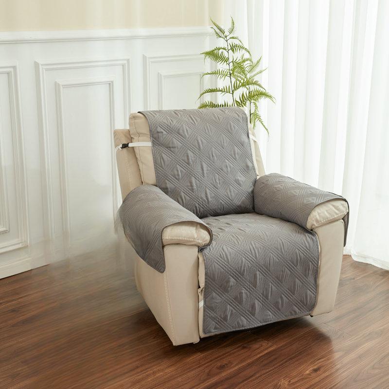 Rutschfestes Vier-Jahreszeiten-Sofakissen, dreizeiliges Rautensofa, Chaiselongue-Kissen, Wohnzimmer, Einzelsitz-Sofabezug mit Beinstütze