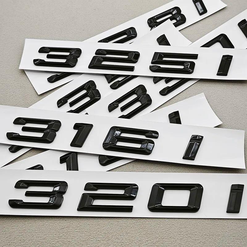 3D ABS Black Car Letters Logo 320i 325i 330i Rear Trunk Badge Emblem Sticker For BMW 3 Series 320i 325i 330i 318i Tail Marking xh6