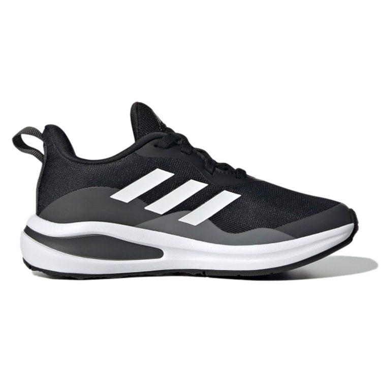 Adidas FortaRun J Lace Running K Abrasion Resistant Breathable Low Top Sports Casual Shoes Black White Kids' GY7597
