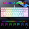 K401 מקלדת גיימינג קומפקטית 61 מקשים RGB