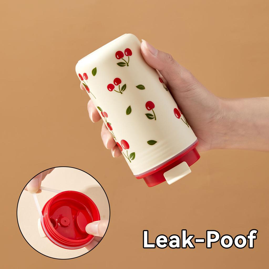 Portable Plastic Coffee Cup Mug With Lid Heat-Resistant Sealed Water Cup Portable Drinking Cup For Students Adult