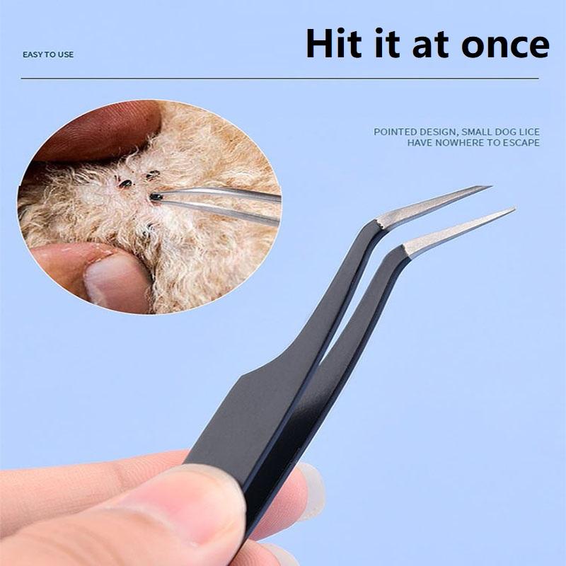 Tweezers Removes Ticks Professional Tick Clip Clamp Removes Clamp Ticks Pulls Removal Tool Pliers Dog Pet GPJYP02