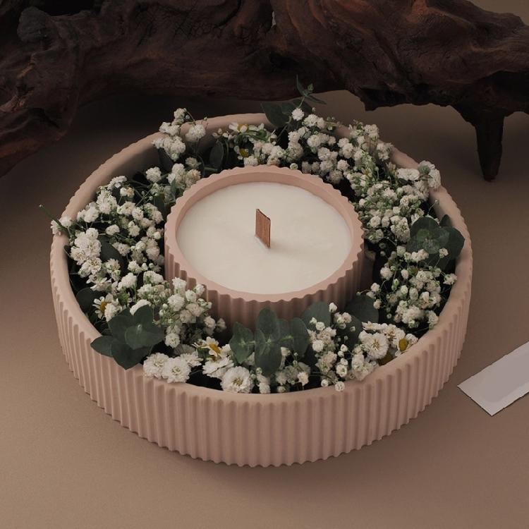 Silicone Candle Holder Mold Candle Plate Mold Jewelry Tray Molds Storage Tray Moulds Silicone Texture for Crafting Lover