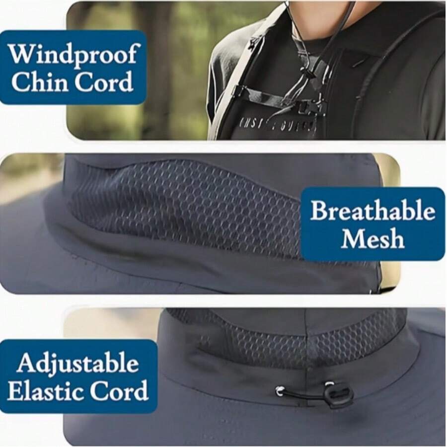 Solar Powered Fan Sun Hat For Outdoor Hiking Camping Mountain Climbing
