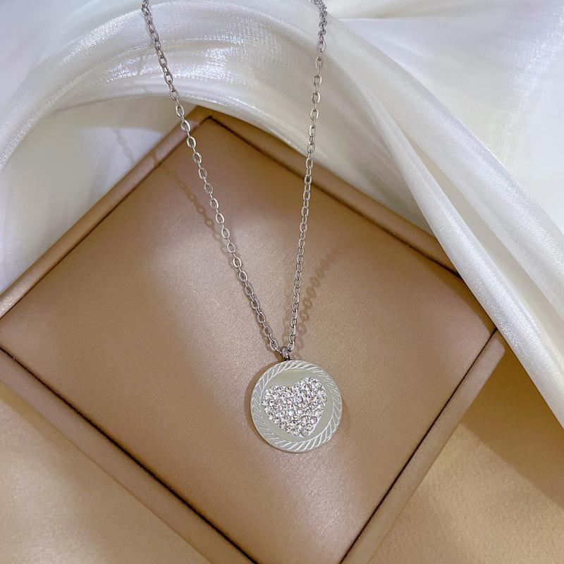 Light Luxury Love Minimalist Furnace Real Gold Necklace Female Collarbone Chain Accessories