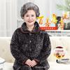 Three-layer Thickened Fleece Padded Pajamas Women's Winter Coral Fleece Extra Thick Hunan Loungewear