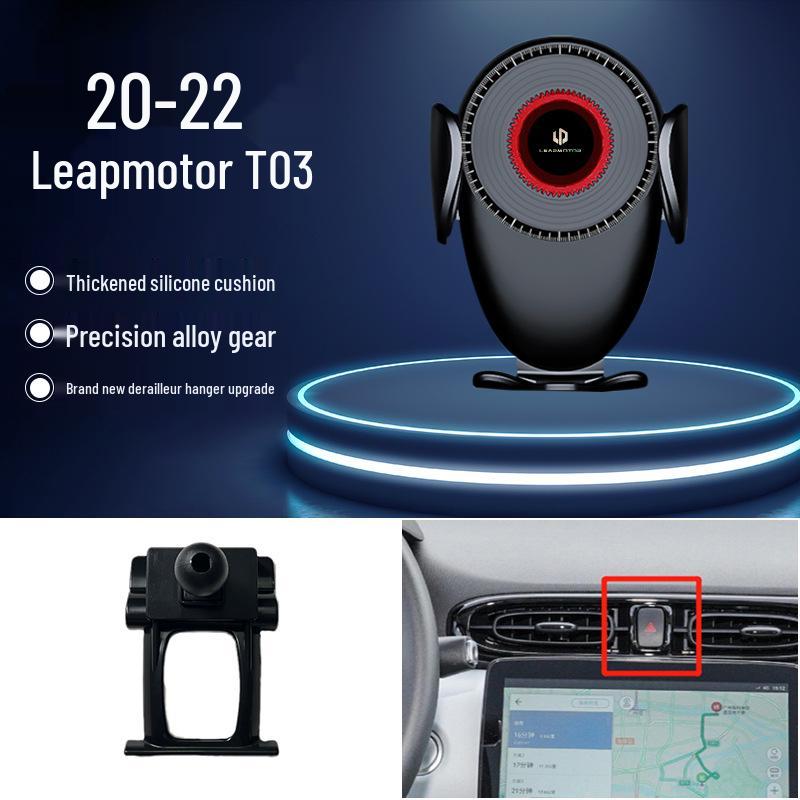 Leapmotor T03/C11/C01 Air Vent Phone Holder: Gravity Navigation Support.