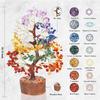 Gemstones, Seven Chakra Crystal Tree Showpiece for Good Luck Home Decor Item Bonsai Money Tree Plant Gift Item Figurine Standard 1 Piece