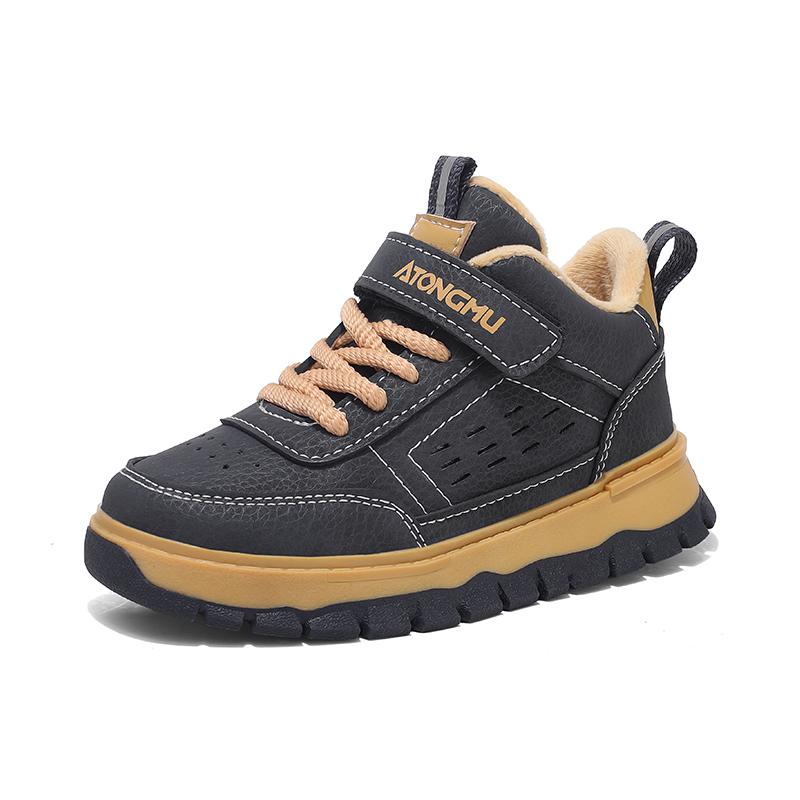 Kids Sport Shoes Spring Leather Sneakers for Boys Casual Walking School Footwear Comfortable Anti Slip Design Style Boys Shoes