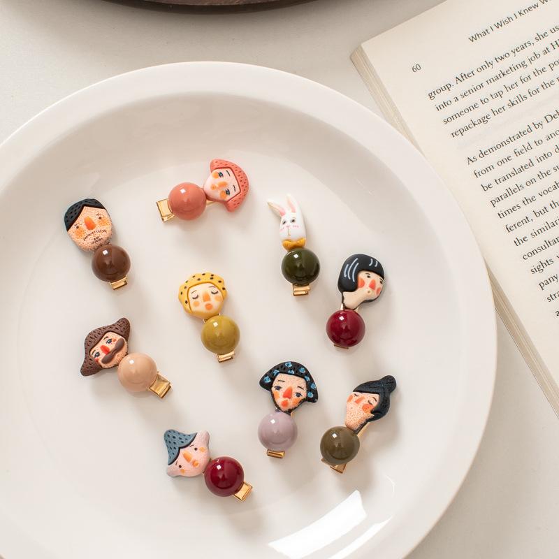 Cute Cartoon Duckbill Hair Clips for Women Handmade Korean Style Funny Hair Accessories