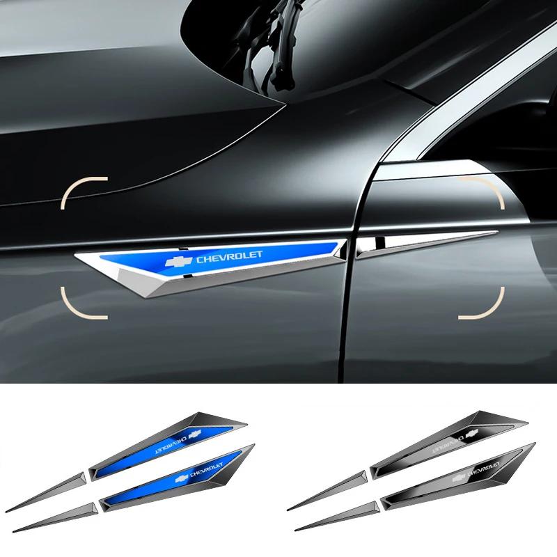 1 Pair Car Fender Side Badge Sticker Body Bumper Decal for Chevrolet TRAX CRUZE TRAX IMPALA SILVERADO AVEO Sail Blazer