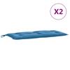 Garden Bench Cushions 2 Pcs Melange Blue 100x50x7 Cm Fabric