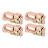 4Pcs L Track Double Stud Tie Down Fitting Carbon Steel L Track Rail Double Stud Fitting for Truck Bed Trailer   Control Pickup RV ATV