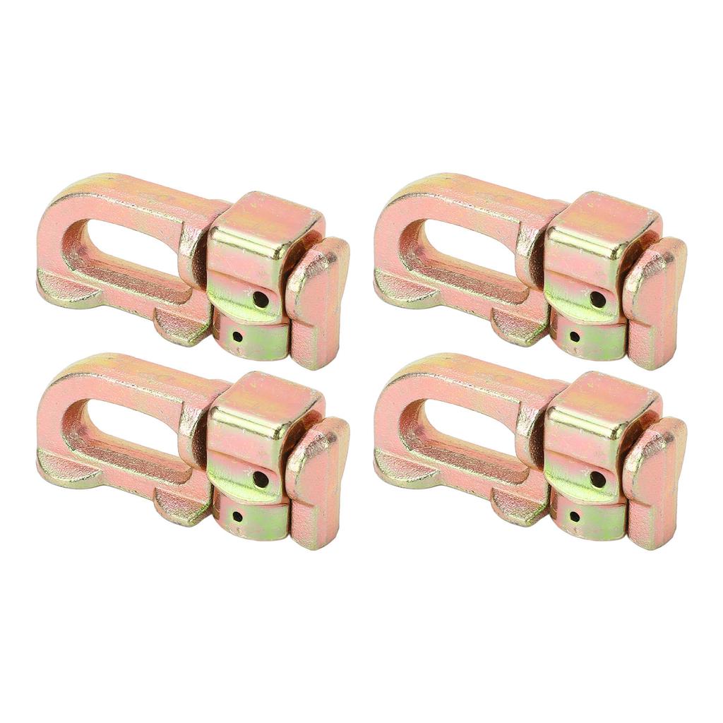 4Pcs L Track Double Stud Tie Down Fitting Carbon Steel L Track Rail Double Stud Fitting for Truck Bed Trailer   Control Pickup RV ATV
