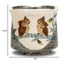 Waza no Kura Stylish Kutani Ware Teacup with Owl Design, Large, Ceramic, Brand Name, Japanese Tableware, Made in Japan, Perfect as a Birthday Gift, 60
