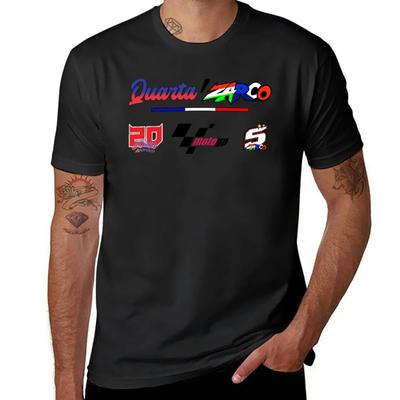 Camiseta Quartararo x Zarco ropa estética tallas grandes tops ropa vintage camisetas gráficas de algodón camiseta de hombre gráfica