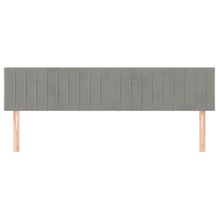 VidaXL 2x Headboards Bedroom Furniture Bed Accessories Single Bed Heads Interior Bed Frame Heads Light Grey 346292