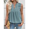 Fashionable Women's Lace Casual Sleeveless Polka Dot Top