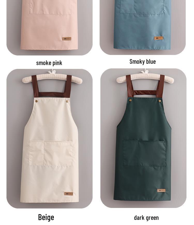 Korean Style Waterproof Unisex Kitchen Apron with Custom Logo