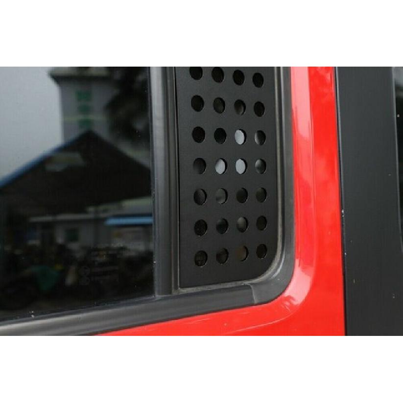 2X Rear Door Window Glass Panel Trim Cover For Jeep Wrangler JK JKU 07-17 4 Door